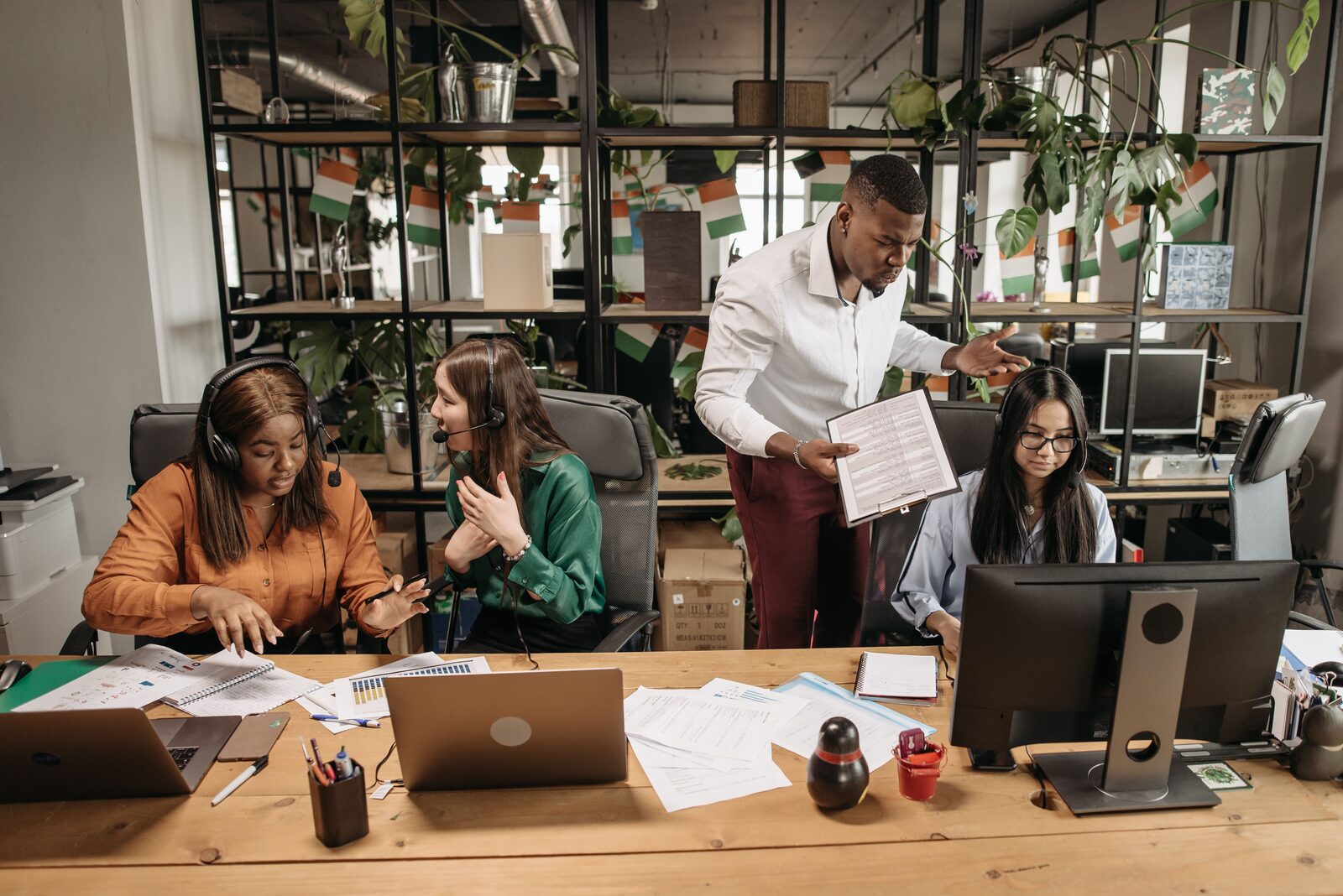 A claims-outsourcing operations team at work